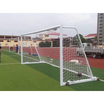 All Alu alloy movable football goal with wheels