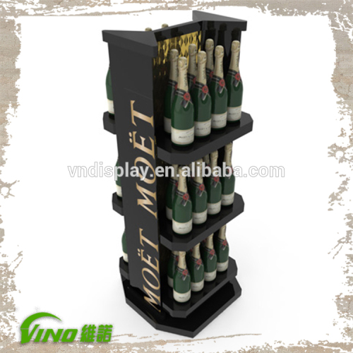 MDF Board Champagne Display , Beer Display Stand , Beer Rack Display Shelf