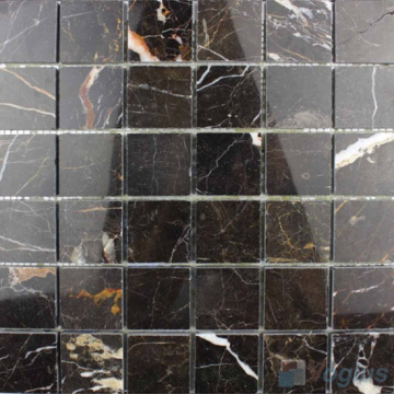 Black Marquina 48X48mm Polished Classic Marble Flooring