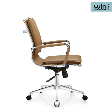 Adjustable Mid Back Brown Office Chair