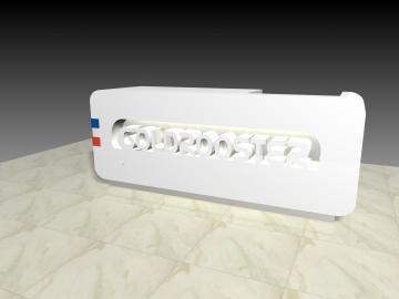 White Checkout Counter Display