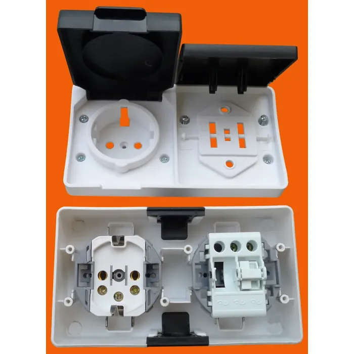 Stopkontak Schuko IP54 dengan Grounding 250V