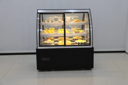 Sicotcna White Right Angle Cake Chiller: Patisserie Showcase Refrigerator