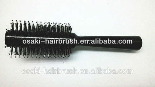 can oem bristle wooden brush for hair with black painting