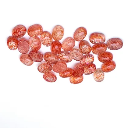 Natural Golden Sunstones Egg Shaped Cut Gemstones
