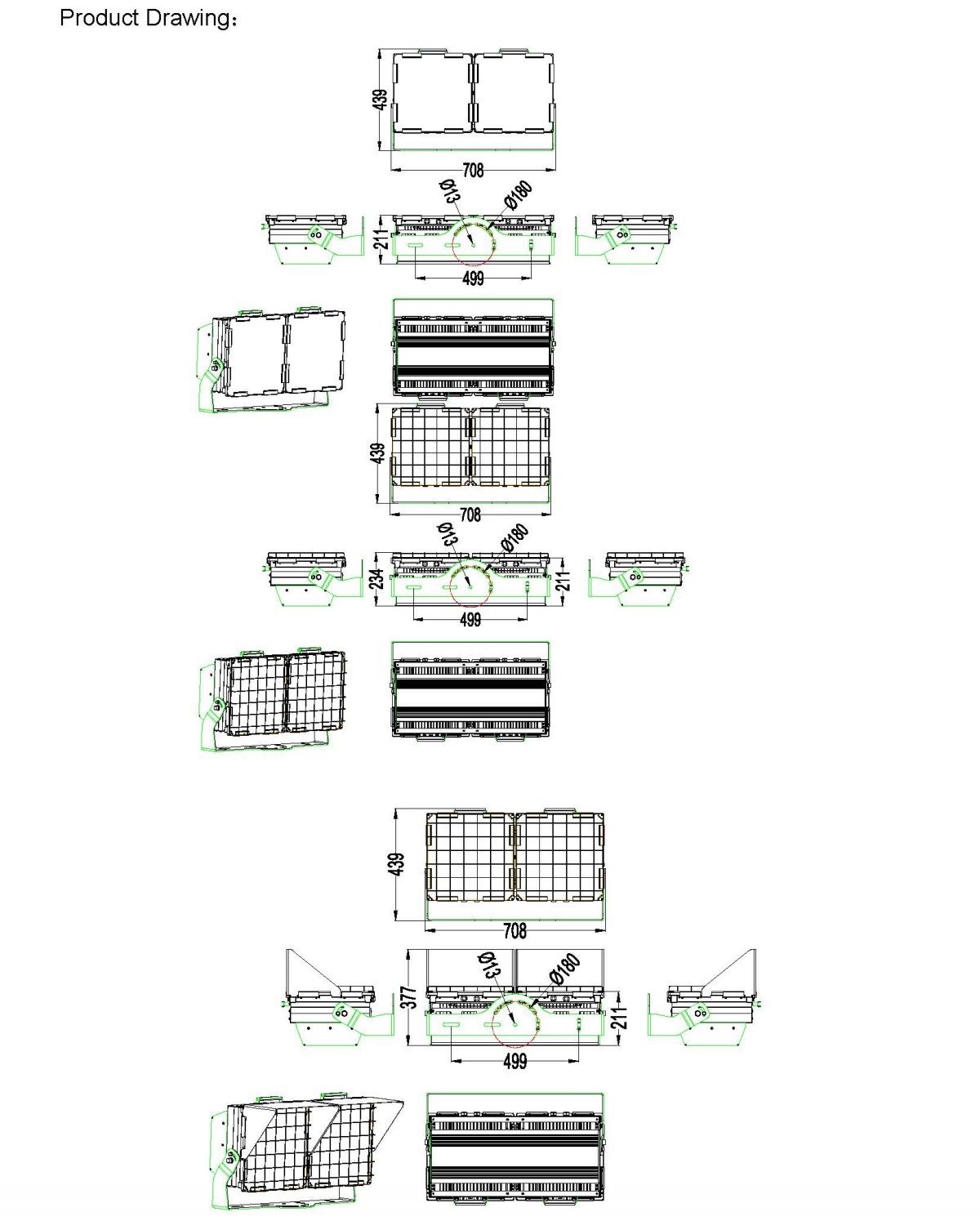 800W stadium lamp