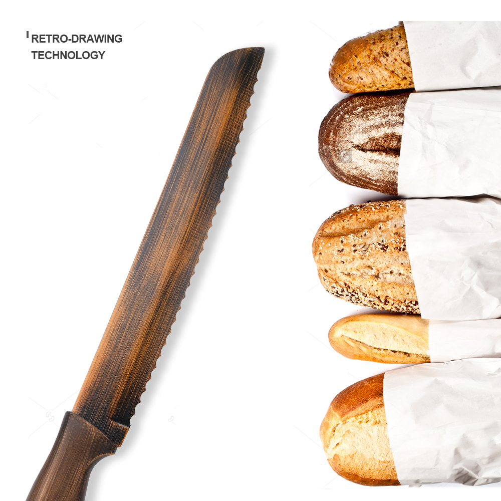 8'' Retro coating bread knife