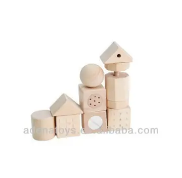 Wooden kids educational DIY Toys Building Block 9pcs, Wooden Infant Building Block
