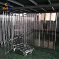 4 Sides Foldable Galvanized Roll Trolley