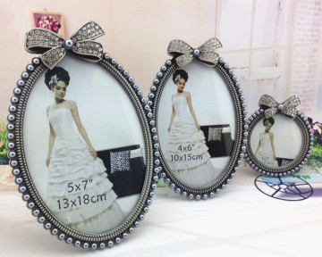 High Grade Pearl Features Zinc Alloy Metal Photo Frames (MF-001)