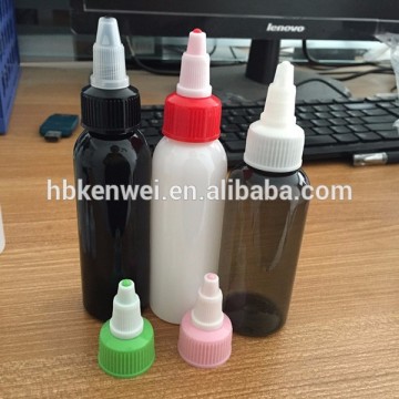 60ml pet bottle with twist cap solid black pet bottle with double cap