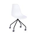 Chaise pivotante latérale moderne avec roue Eames