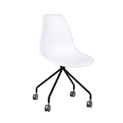 Modern eames side swivel chair with wheel