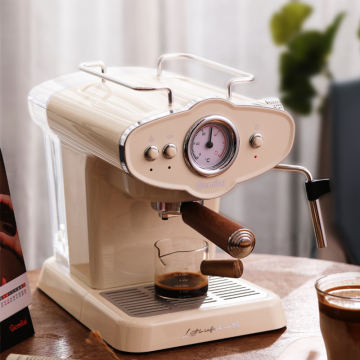 Máquina de café espresso comercial de estilo vintage con función de espuma de leche - Certificado por la UE