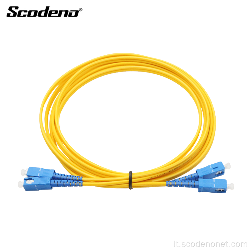 Rifornimento di fabbrica Cavo patch in fibra ottica Dual Core SC-SC Ethernet single mode