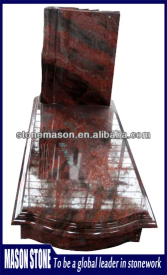 Book shape tan brown cheap granite headstones