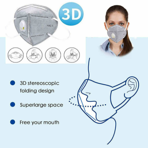 KN95 N95 Disposable Earloop Fold Mask With Valve