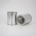 Screw top empty paint round metal tin cans