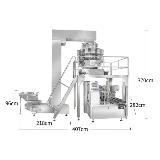 Multi Head Vertical Packaging Machine for Pre-Made Bag Stand Up Pouches with Zippers for Granules and Saffron Flower Tea" 

However, if you need a more concise title for a search engine, consider:

"Vertical Packaging Machine for Stand Up Pouches - Saffro