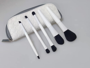 YC167 Brosse de maquillage à double tête professionnelle 5pcs OEM votre logo privé gratuitement