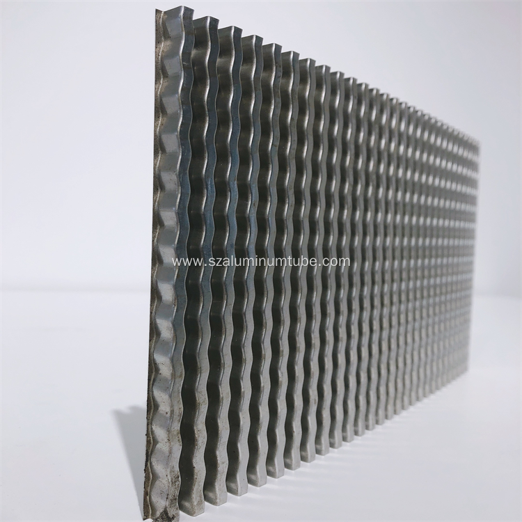 Heat Transfer Folded Fins Aluminum Ruffled Herringbone