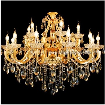 Crystal tear drop golden chandeliers & pendant lights