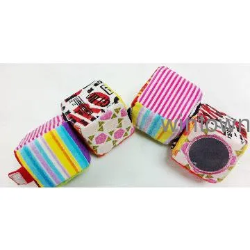 Baby educational soft toy with cube design