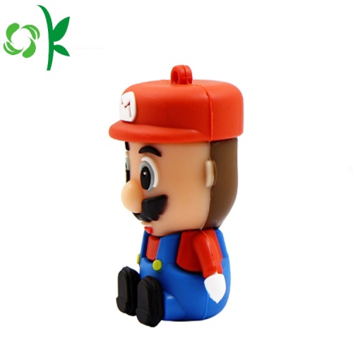 Super Mario καουτσούκ USB θήκη σιλικόνης κάλυψη Keychain