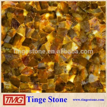 Semi-Precious Stone Slab YELLOW QUARTZ (BACKLIT) For Luxury Decoration