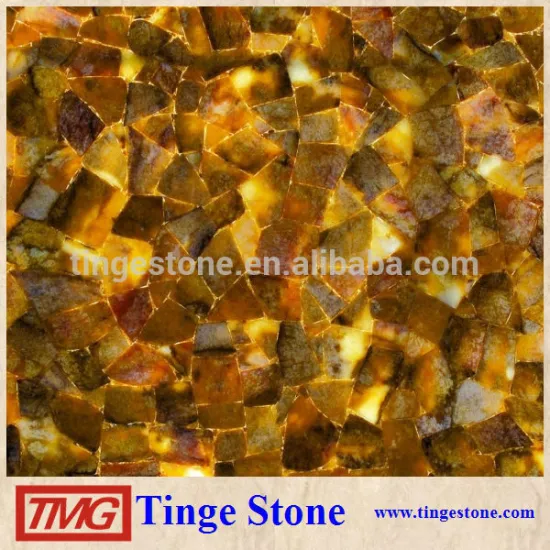 Semi-Precious Stone Slab YELLOW QUARTZ (BACKLIT) For Luxury Decoration