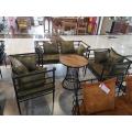 Metal Frame Fabric Leather Seat Couch Restaurant Furniture