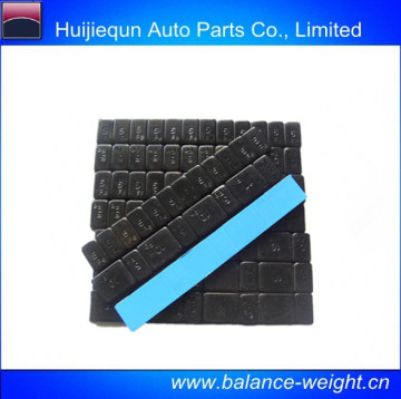 black wheel balancing weights