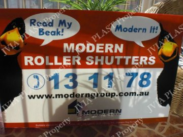 adhesive vinyl sign
