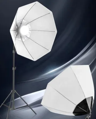 Softbox Photographic Equipment Studio Lighting and Photography Umbrella Stand Package
