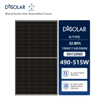 Prices and Specifications of DAS Bifacial PV Solar Panels: 490W to 515W