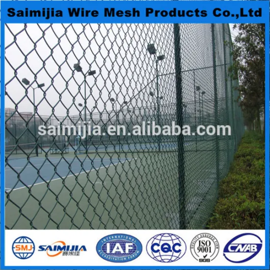 low carbon steel wire chain link fence for Stadium fence