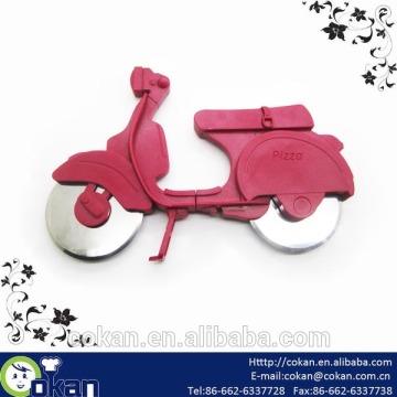 Motorcycle Shape Stainless Steel Pizza Cutter,Pizza Knife,Double Blades CK-KT446