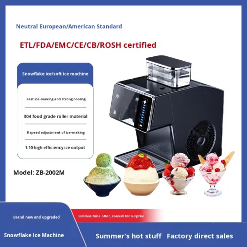 2025 New Slushie Ice Machine Snowflake Automatic Commercial Ice Maker
