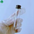 Tubo di prova di vetro di dimensioni diverse con tappo a vite