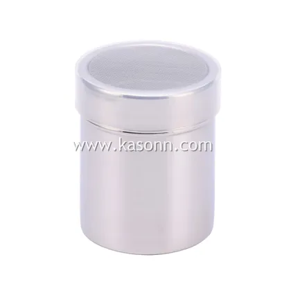 Stainless Steel Powdered Sugar Shaker with Mesh Lid