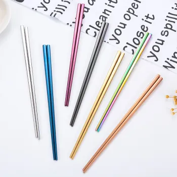 korean  metal chopsticks reusable stainless steel chopsticks