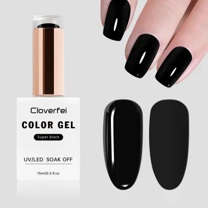 Super Black White Pigmented UV Gel Nail Polish for French Manicure