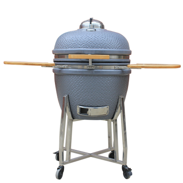 Portable Charcoal BBQ Grill for Camping with Wood Display Racks
