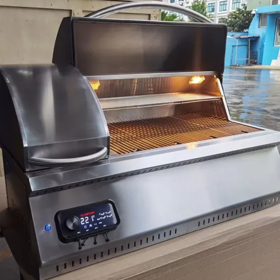 Stainless Steel Heavy Duty Multifunction Outdoor Kitchen Built In Gas Double Use BBQ Grills Stove