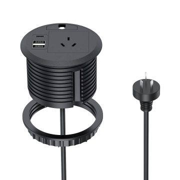 AU Power Desk Power Grommet Recessed Board with USB Ports