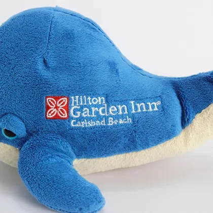 Top quality plush toy factory wholesale lovely stuffed blue whale plush toy
