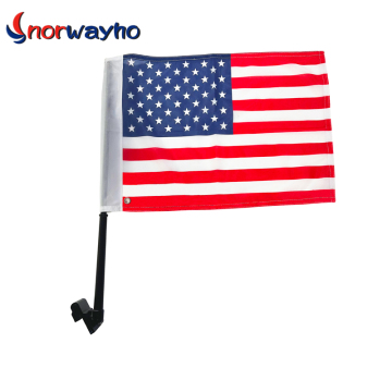Custom Size 100% Polyester Double-Side Printing LED Whip American Flag