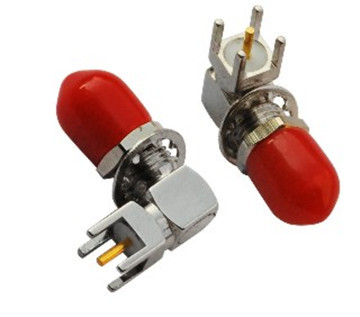 Right Angle Nickel Plated for Circuit Board SMA Female Connector