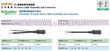 Schneider 23 Series servo cable Assembly and connector VW3M5132R_ _(power cable w/brake)