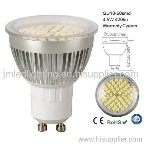 Gu10 Led Light 4.5w 420lm 60smd 